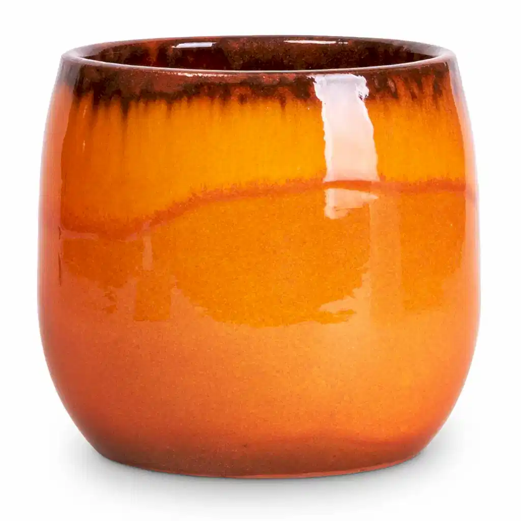 Charlotte Plant Pot - Orange - 15 x 13cm