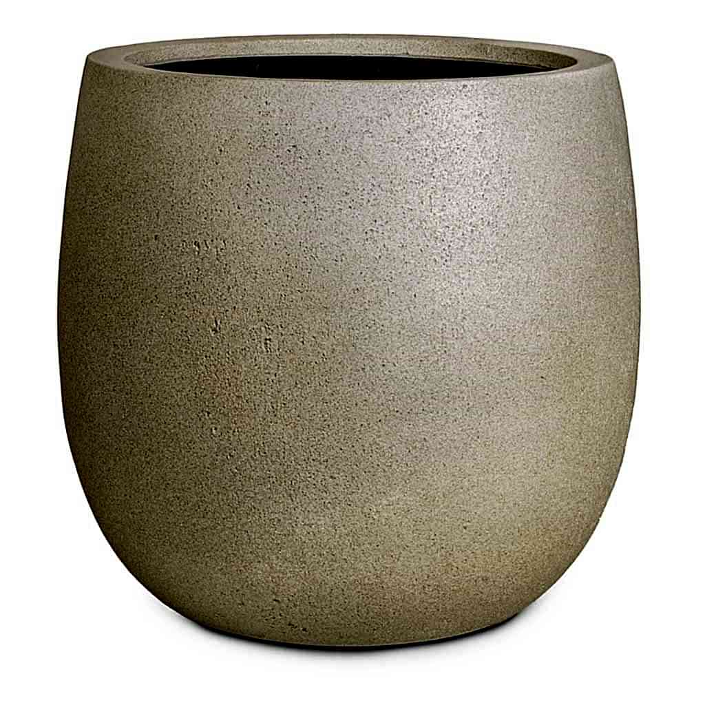 Grigio Balloon Plant Pot - Antique White Concrete- Medium & Large
