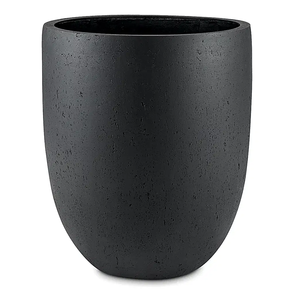Grigio Tall Egg Pot Planter - Anthracite Concrete