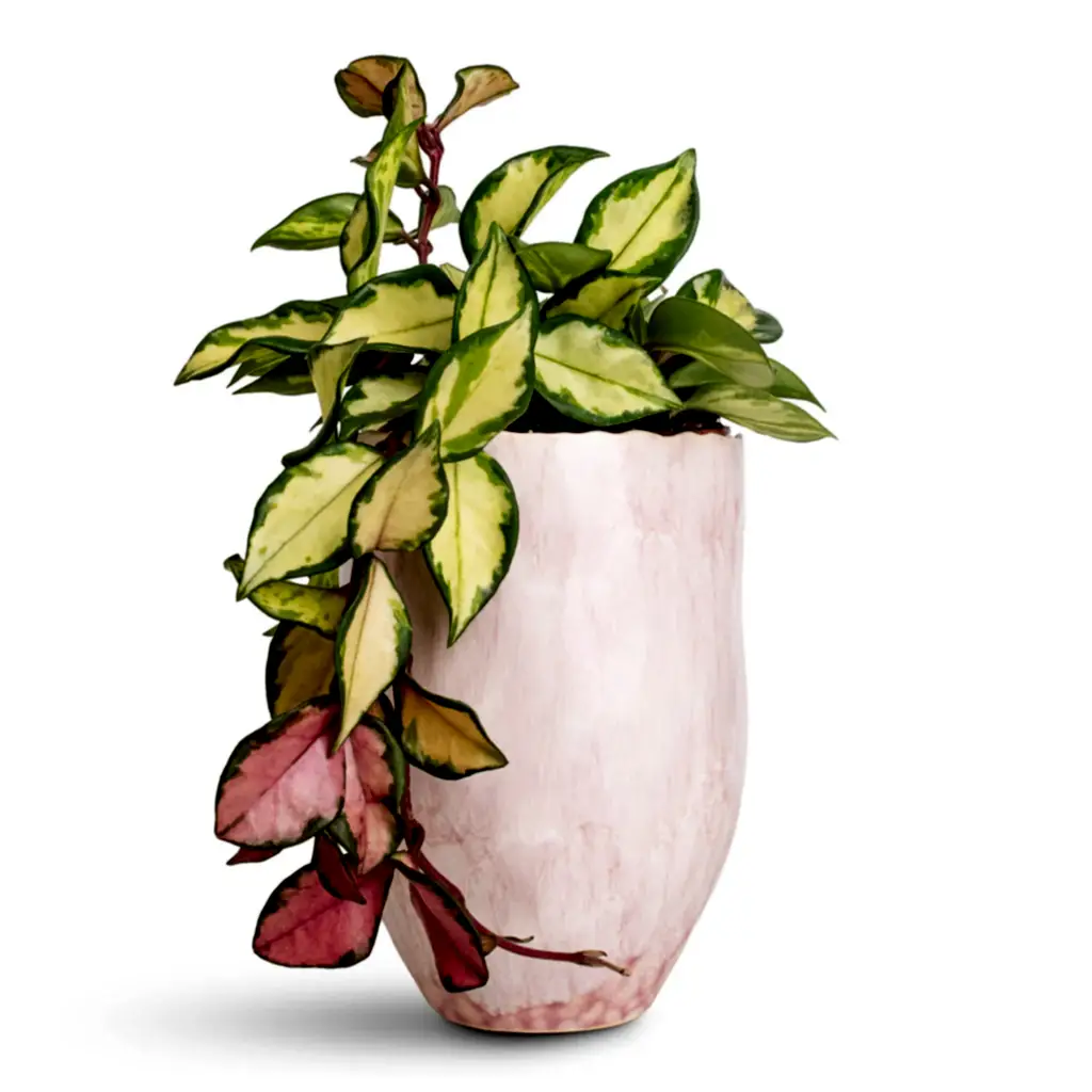 Hoya carnosa Tricolor - 12x20cm In Davide Pot Mauve Mist - 15x20cm