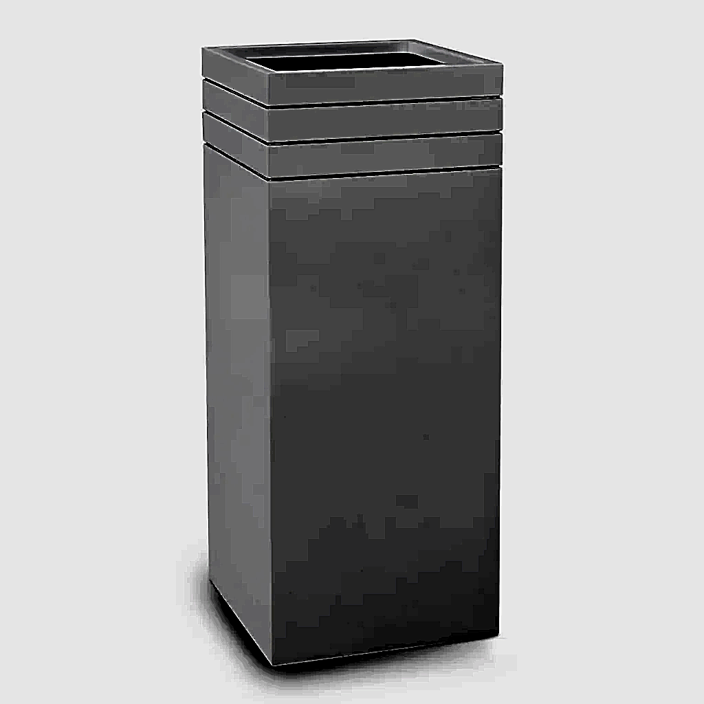 Line-Up Tall Square Planter - Matt White