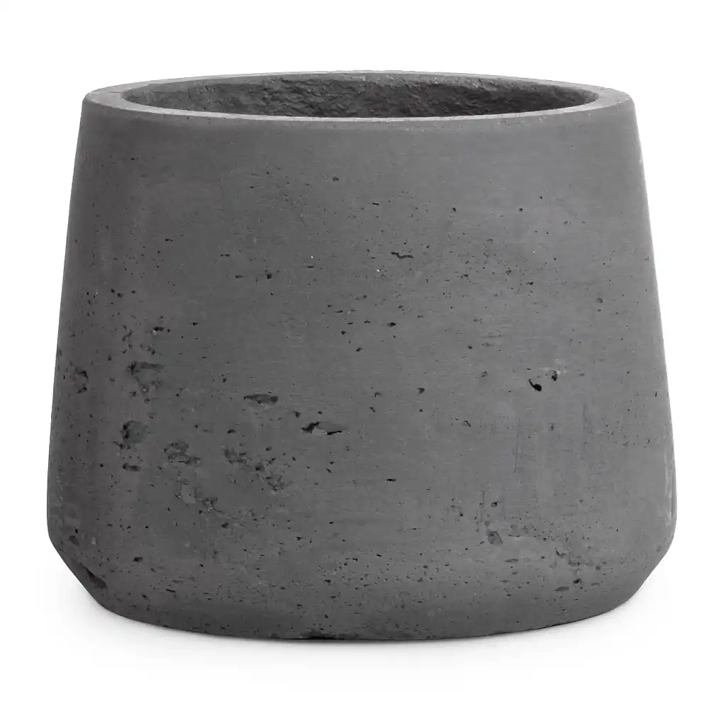 Patt Plant Pot Black Washed - 14x11cm 