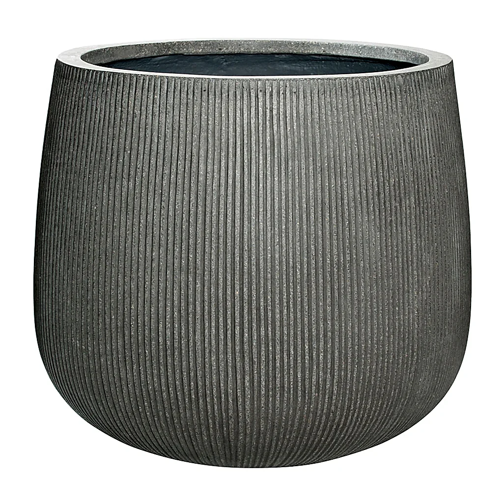 Pax Planter - Ridged Dark Grey - 55 x 48.5cm