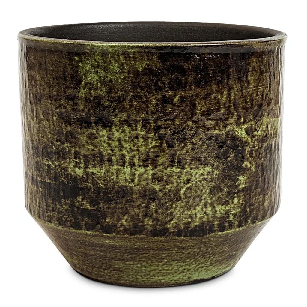 Sanna Plant Pot - Moss Green - 15 x 13cm
