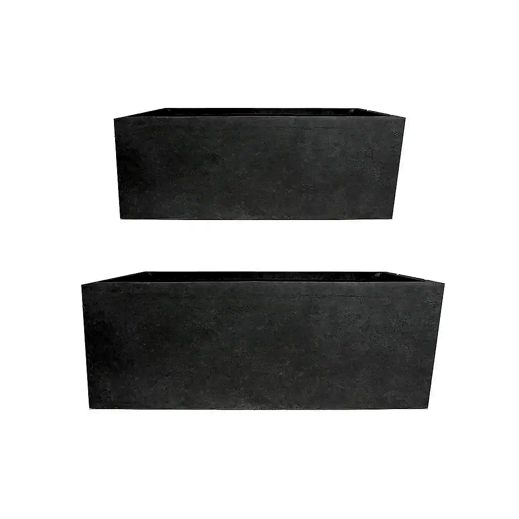 Amfa Trough Planters Set of 2 Grey