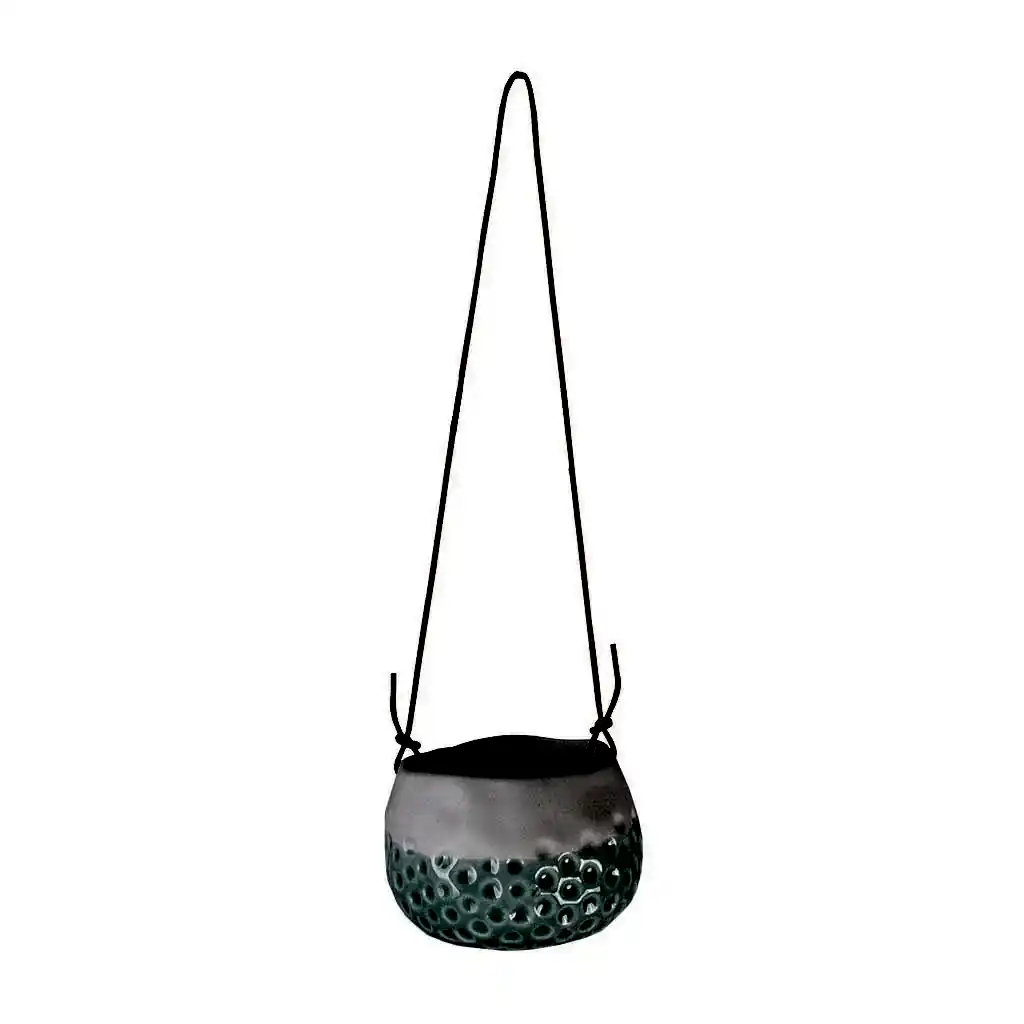 Baby Dotty - Turquoise Hanging Indoor Plant Pot