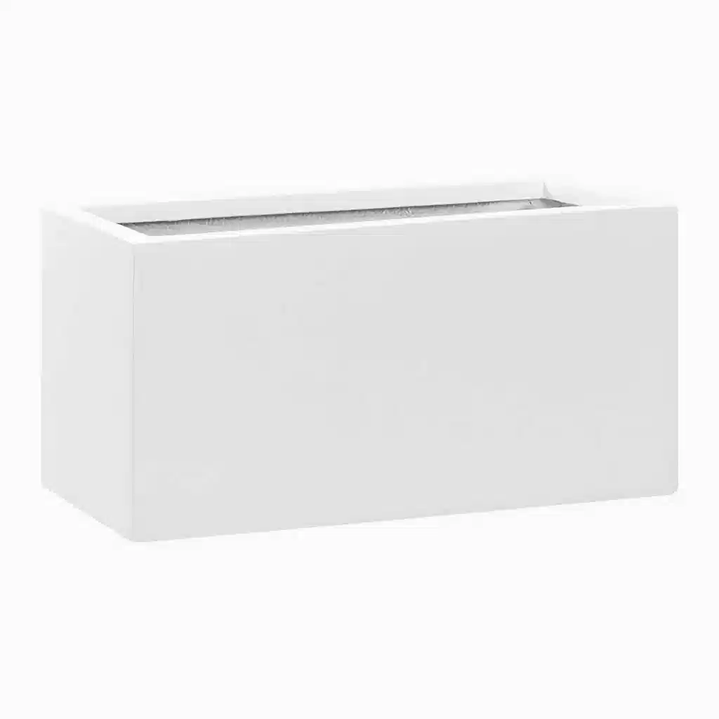 Balcony Planter - Matt White 40 x 20 x 20cm