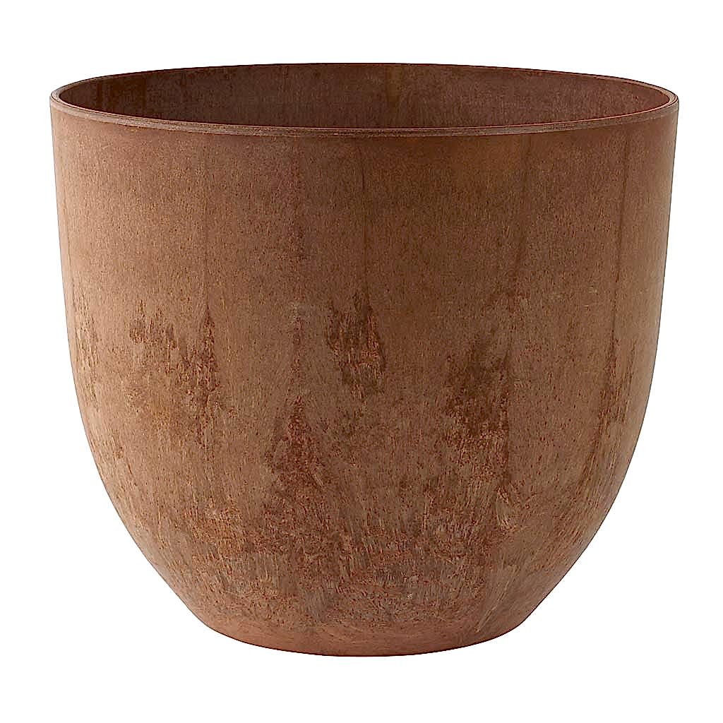 Bola Artstone Plant Pot - Rust - Small Medium