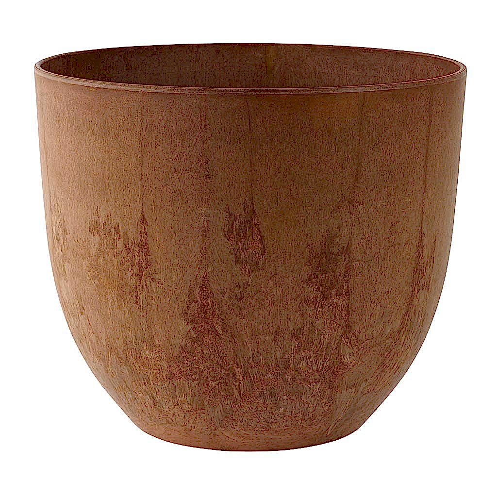Bola Artstone Plant Pot - Rust - Small Medium