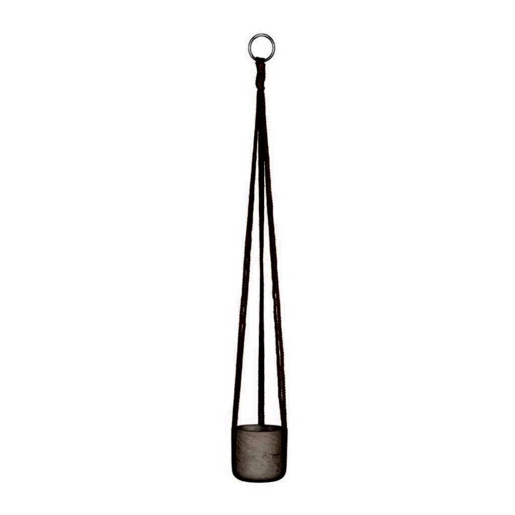 Charlie Hanging Plant Pot - Grey Washed - X Small