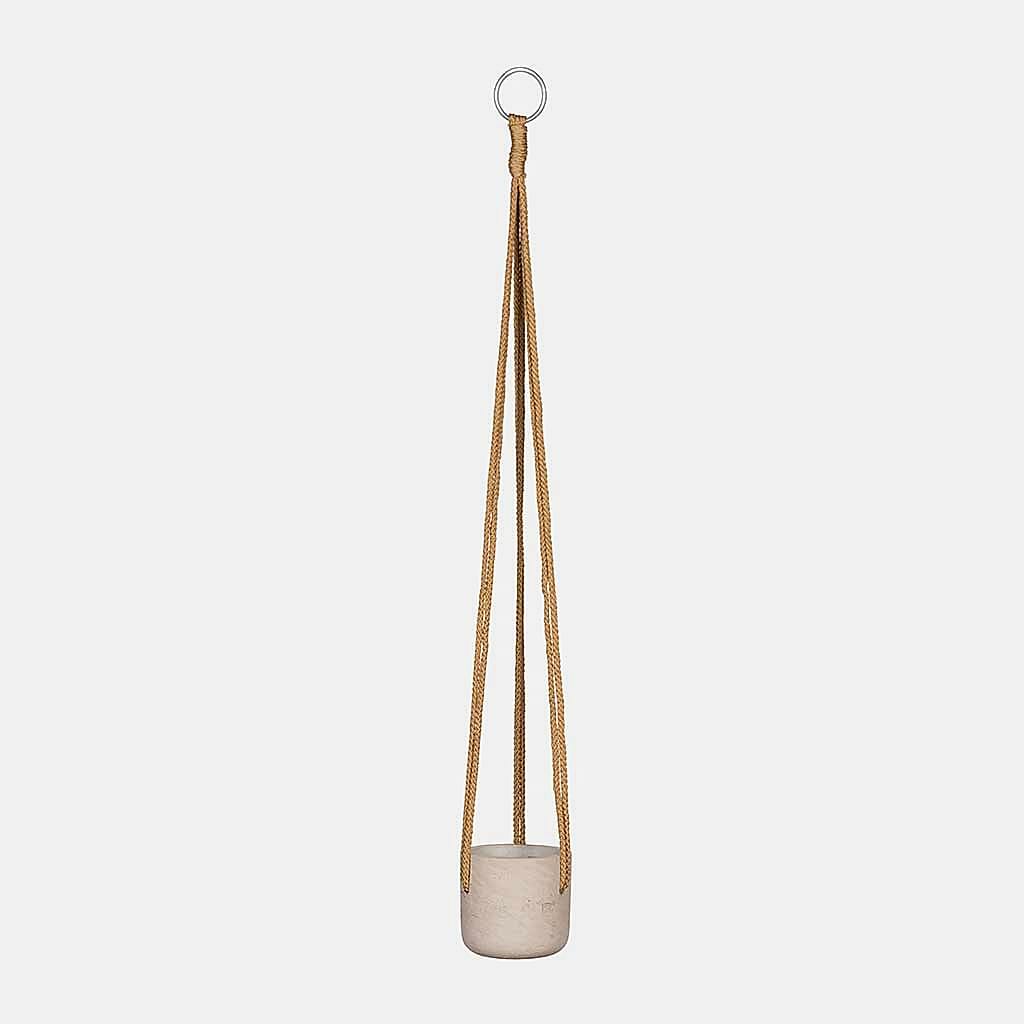 Charlie Hanging Plant Pot - Grey Washed - X Small