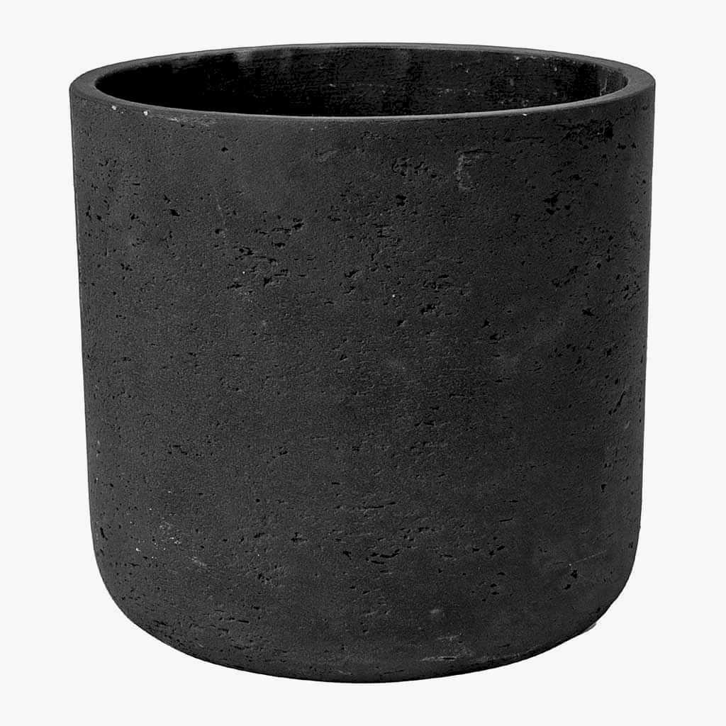 Charlie Plant Pot - Black Washed - Medium
