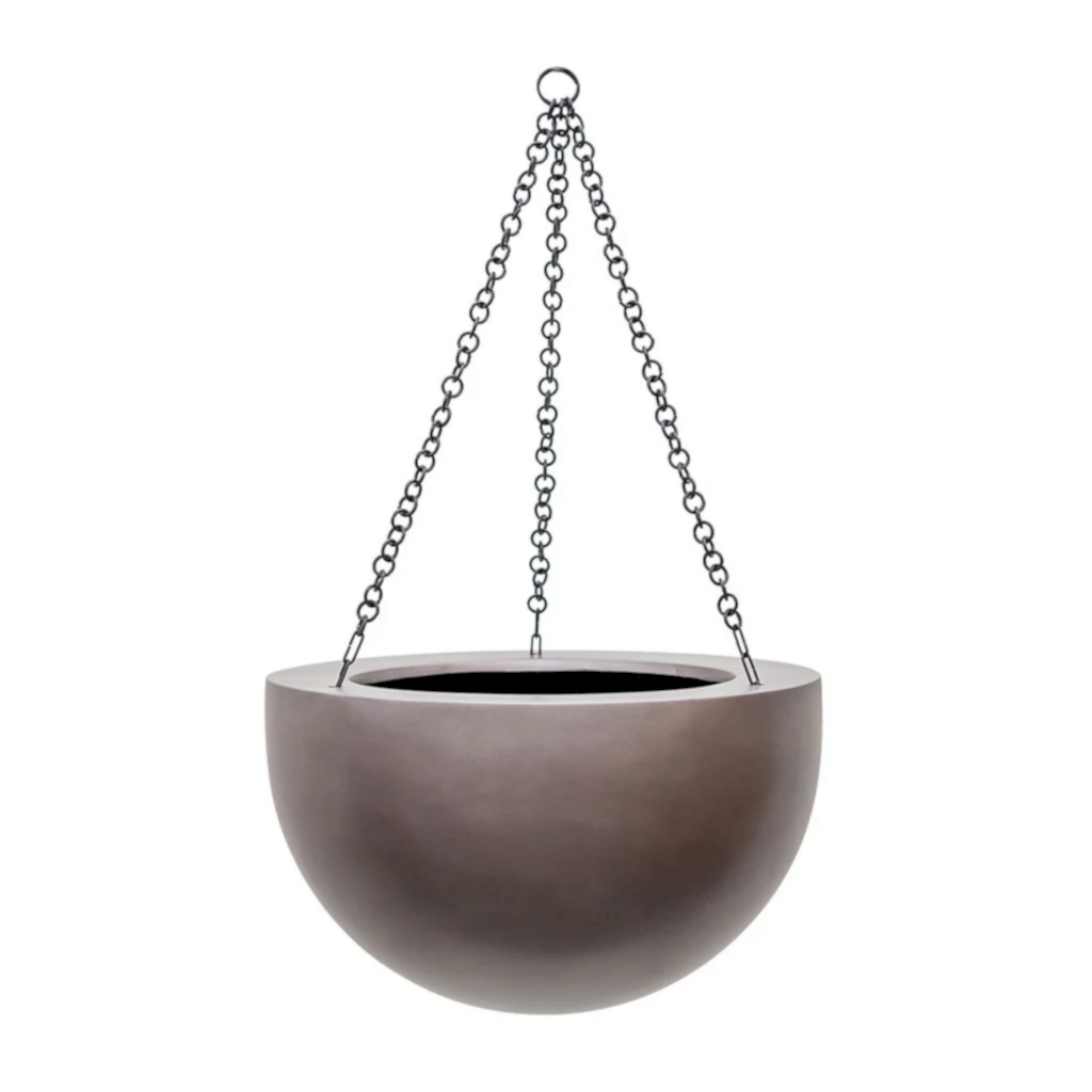 Gradient Hanging Plant Bowl - Matt Coffee