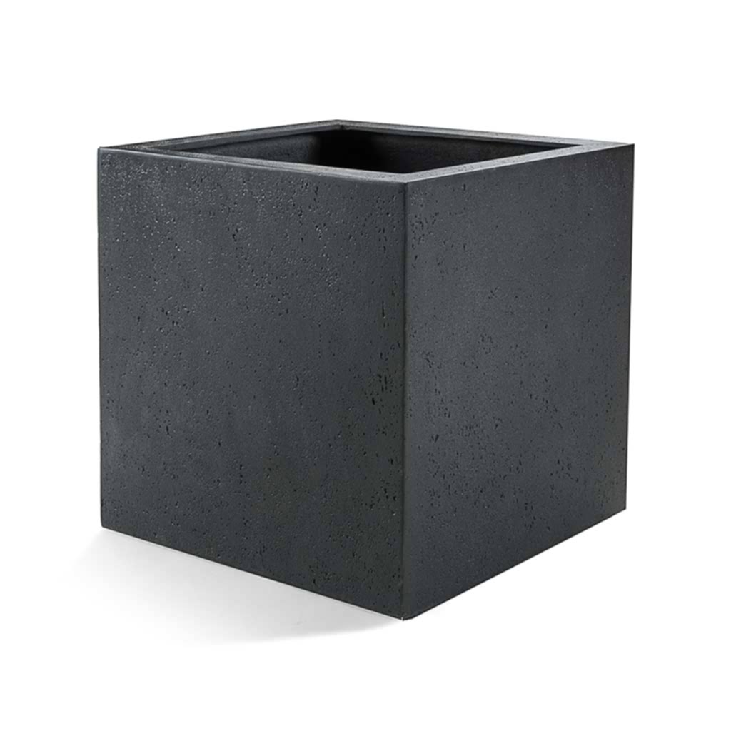 Grigio Cube Planter - Anthracite Concrete