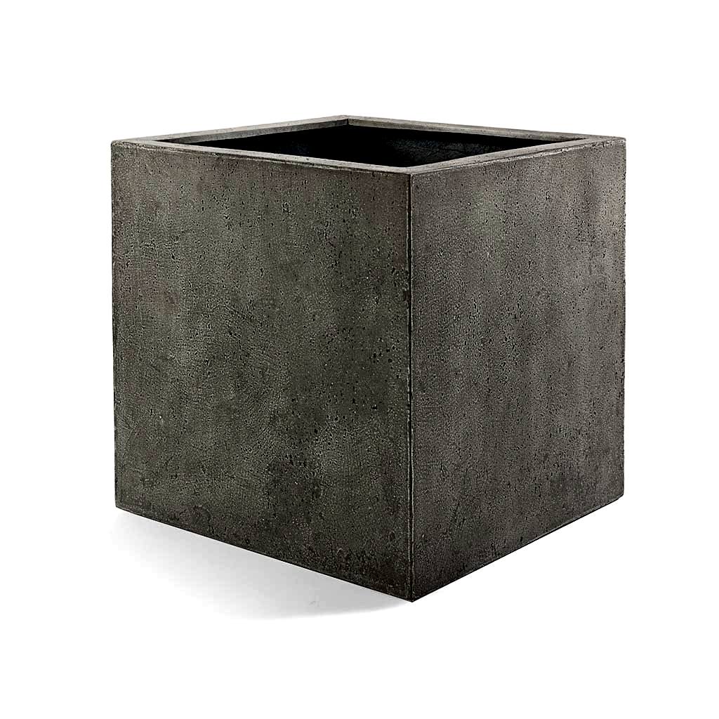 Grigio Cube Planter - Natural Concrete