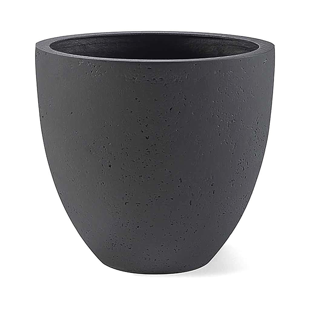 Grigio Egg Pot Planter - Anthracite Concrete