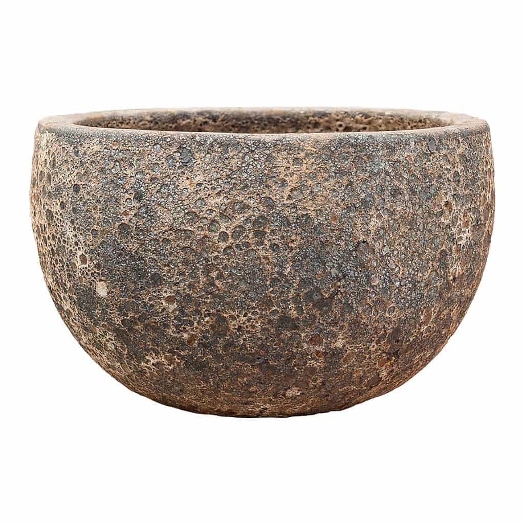 Lava Bowl Relic Planter Rust