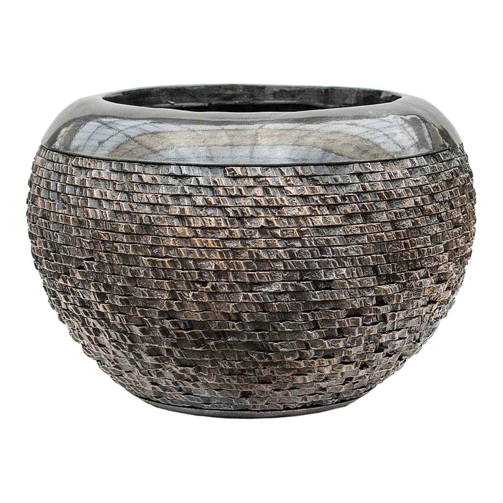 Luxe Lite Layer Globe Planter Bronze