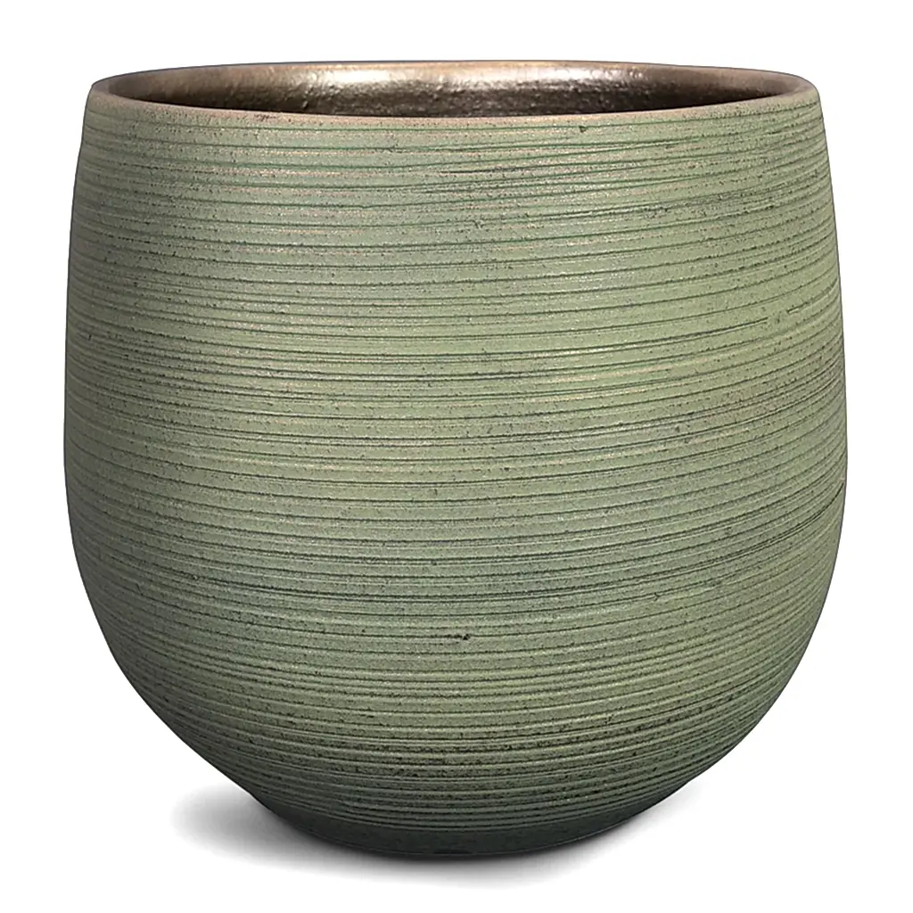 Lydia Plant Pot - Shiny Green Large