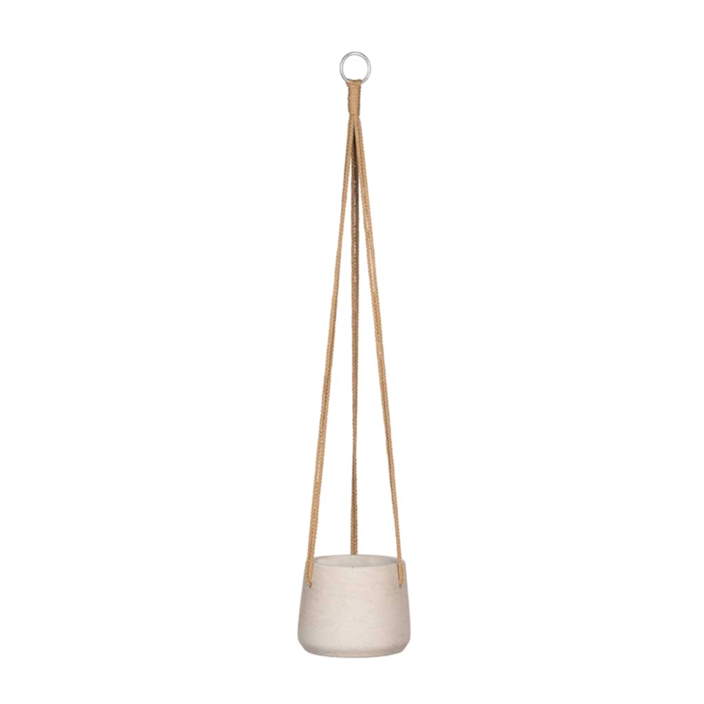 Patt Hanging Plant Pot - Grey Washed - XSmall